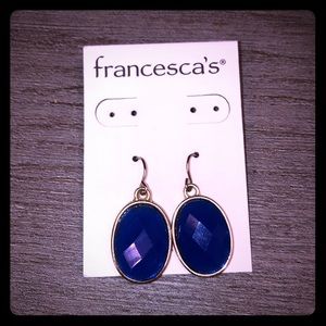 Blue Stone Drop Earrings